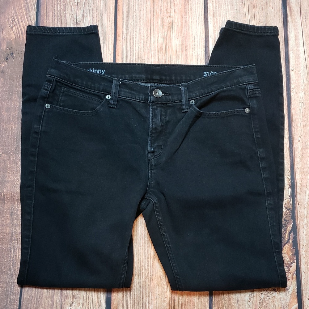 jcp black soft cotton skinny jeans